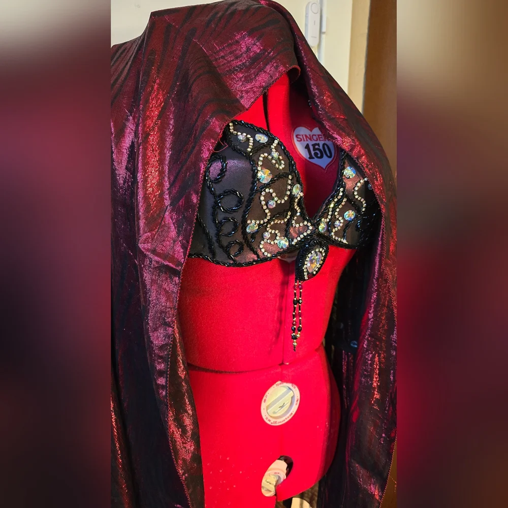 Eman Zaki Professional 7-Piece Bellydance Costume Beledi Saidi Flare Pants OOAK - Picture 6 of 16